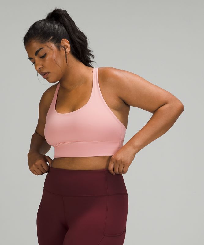 Sports Bras Lululemon Energy Bra Long Line Mujer Rosas | 87645-SQTE