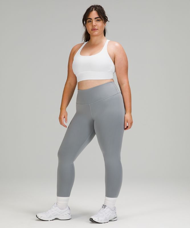 Sports Bras Lululemon Energy Bra Long Line Rib Mujer Blancos | 56389-DNXQ