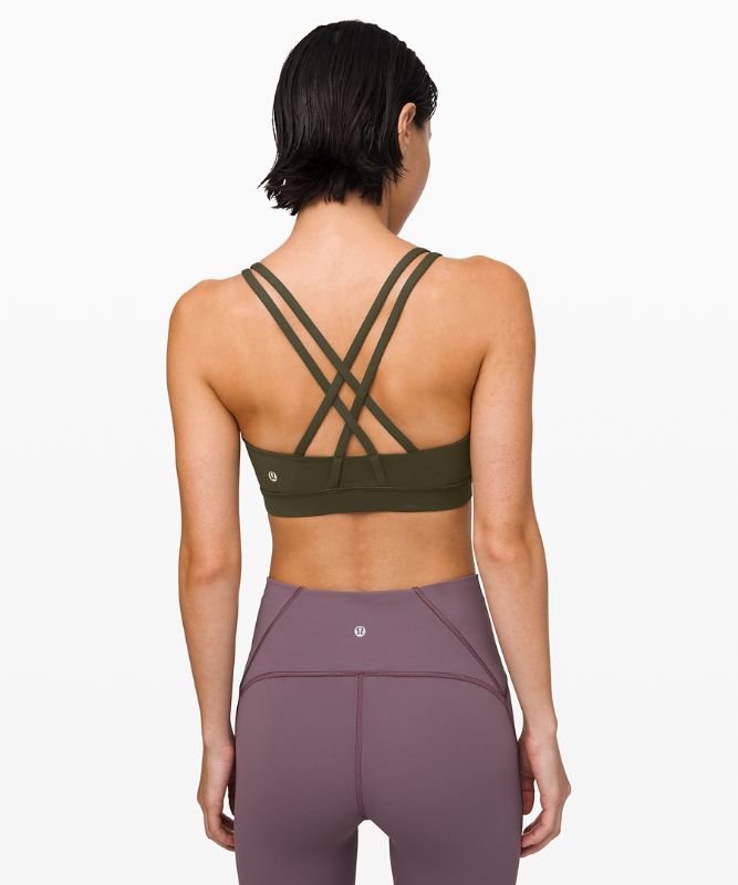 Sports Bras Lululemon Energy Bra Medium Support, B–D Cups Mujer Verde Oliva Oscuro | 23109-DQKW