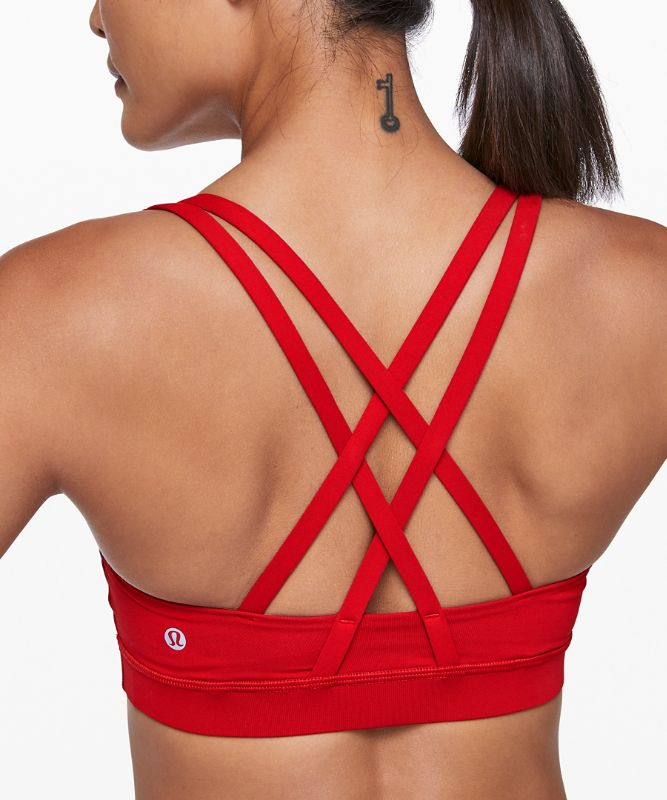 Sports Bras Lululemon Energy Bra Medium Support, B–D Cups Mujer Rojos Oscuro | 31875-UHPL