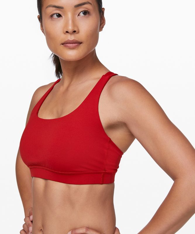 Sports Bras Lululemon Energy Bra Medium Support, B–D Cups Mujer Rojos Oscuro | 31875-UHPL