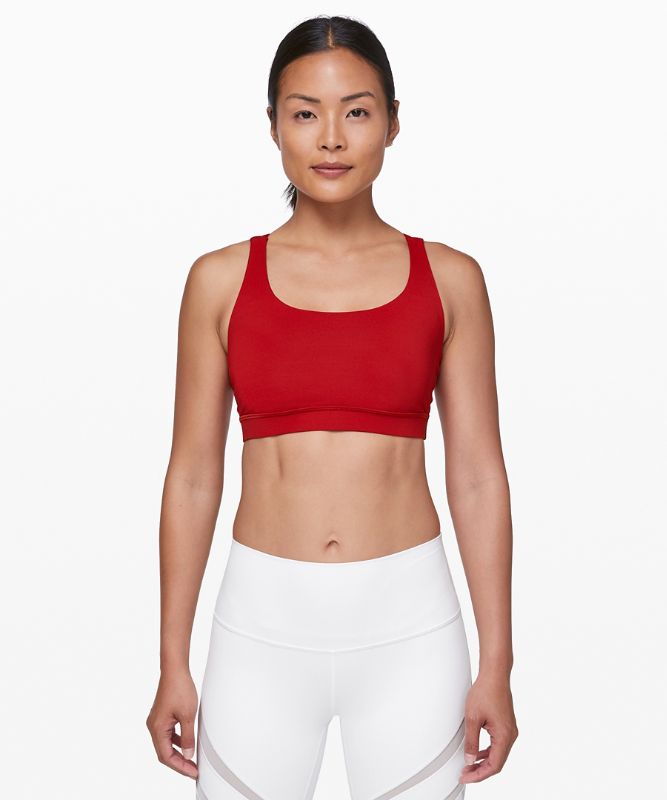 Sports Bras Lululemon Energy Bra Medium Support, B–D Cups Mujer Rojos Oscuro | 31875-UHPL