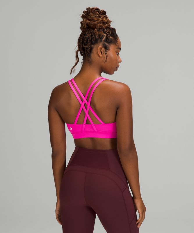 Sports Bras Lululemon Energy Bra Medium Support, B–D Cups Mujer Rosas | 51468-QNKZ