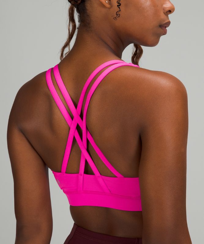 Sports Bras Lululemon Energy Bra Medium Support, B–D Cups Mujer Rosas | 51468-QNKZ