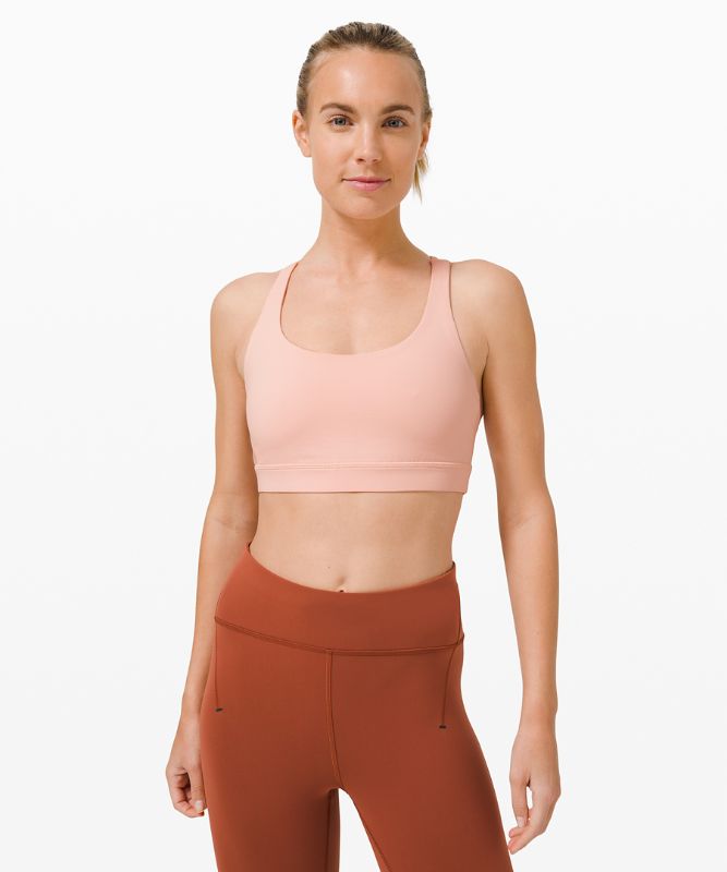 Sports Bras Lululemon Energy Bra Medium Support, B–D Cups Mujer Rosas Blancos | 18274-MZYR