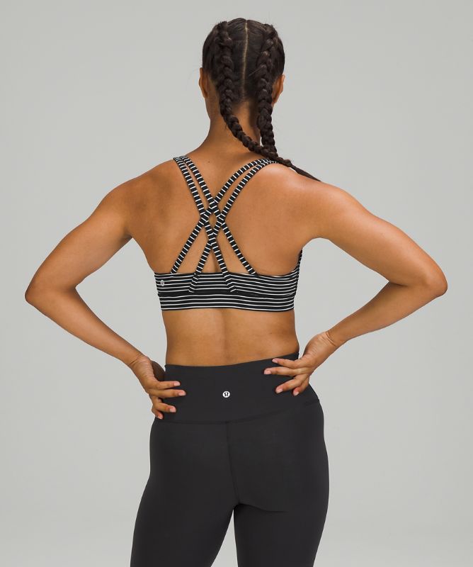 Sports Bras Lululemon Energy Bra Medium Support, B–D Cups Mujer Negros Blancos | 91324-CWRK