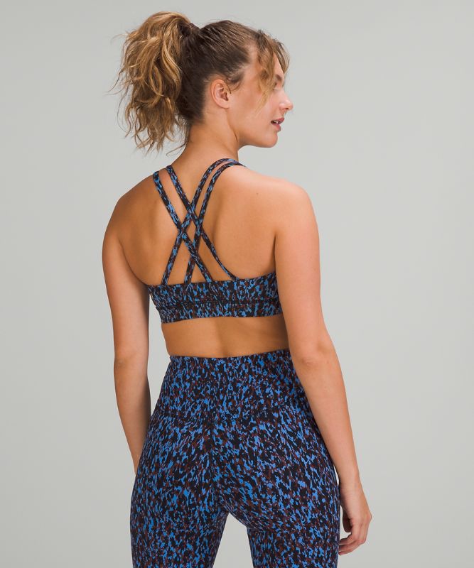 Sports Bras Lululemon Energy Bra Mujer Leopardo Camuflados Azules Multicolor | 03947-IPWF