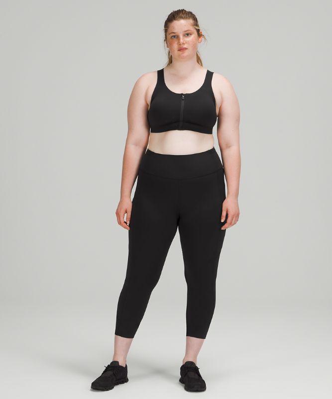 Sports Bras Lululemon Enlite Front-Zip Bra High Support, A–DDD(E) Cups Mujer Negros | 45926-AVGO