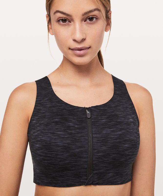 Sports Bras Lululemon Enlite Front-Zip Bra High Support, A–DDD(E) Cups Mujer Negros Negros | 97182-TOUQ