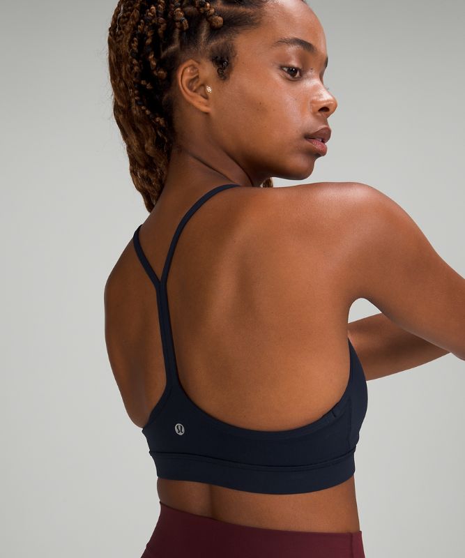 Sports Bras Lululemon Flow Y Nulu Bra Light Support, A–C Cups Mujer Azul Marino | 96403-EFXT