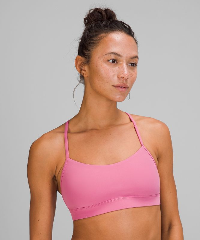 Sports Bras Lululemon Flow Y Nulu Bra Light Support, A–C Cups Mujer Rosas | 61705-PGBX