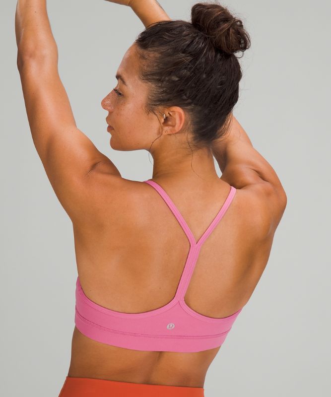 Sports Bras Lululemon Flow Y Nulu Bra Light Support, A–C Cups Mujer Rosas | 61705-PGBX