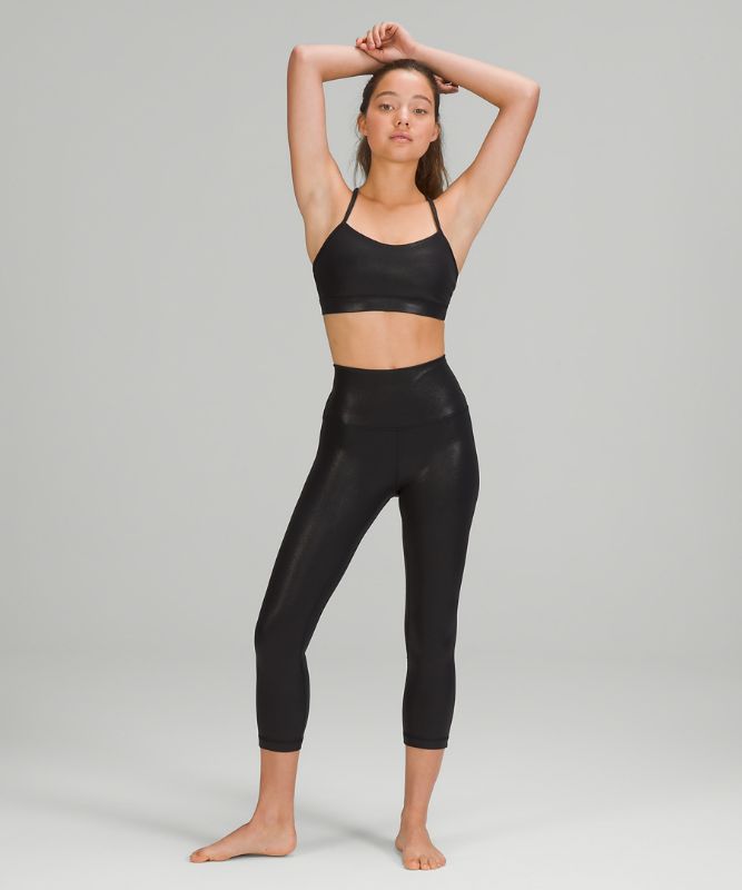 Sports Bras Lululemon Flow Y Nulu Bra Shine Light Support, A–C Cups Mujer Negros | 02916-DMQJ