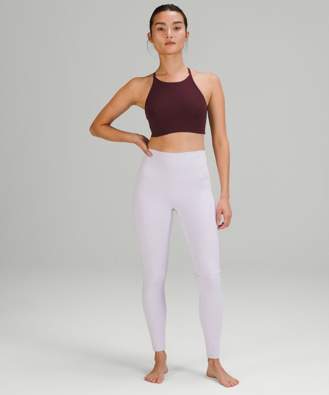 Sports Bras Lululemon Flow Y Wrap-Front High-Neck Bra Light Support, B/C Cup Mujer Cassis | 37248-FHXD