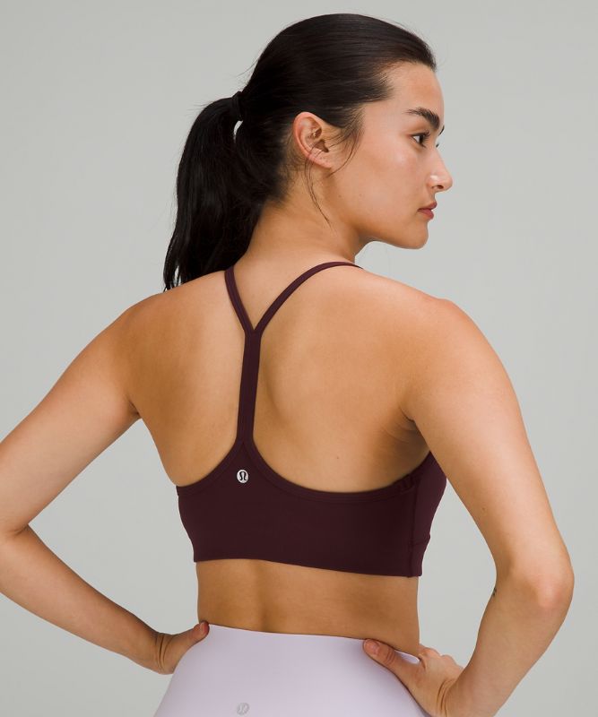 Sports Bras Lululemon Flow Y Wrap-Front High-Neck Bra Light Support, B/C Cup Mujer Cassis | 37248-FHXD