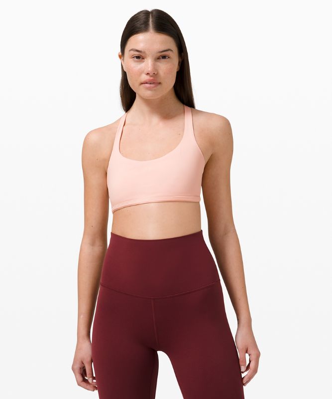 Sports Bras Lululemon Free to Be Bra - Wild Light Support, A/B Cup Mujer Rosas Blancos | 42076-YGLI