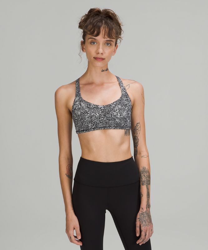 Sports Bras Lululemon Free to Be Bra - Wild Light Support, A/B Cup Mujer Blancos Negros Amarillos | 10285-EMLY