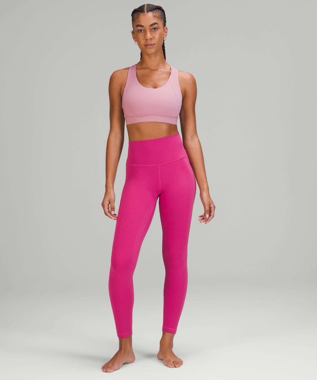 Sports Bras Lululemon Free to Be Elevated Bra Mujer Rosas Grises Marrom | 63458-EILN