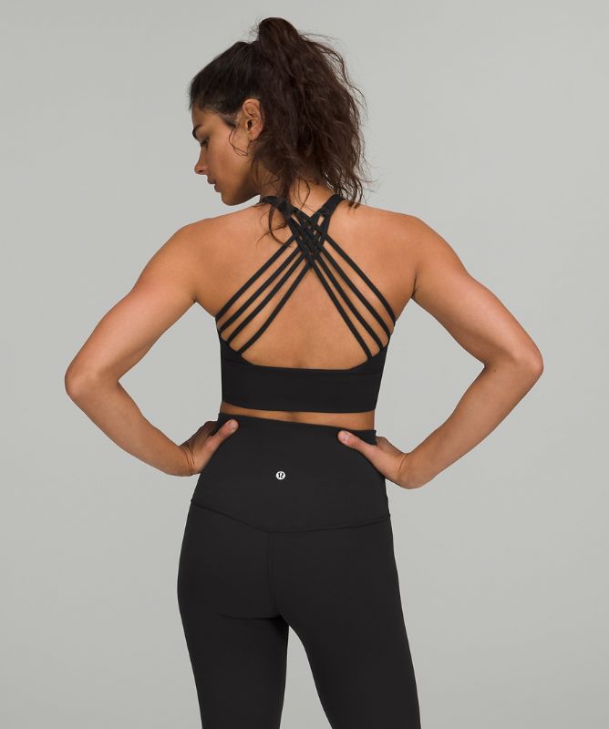 Sports Bras Lululemon Free to Be High-Neck Long-Line Bra - Wild Light Support, A/B Cups Online Only Mujer Negros | 32648-NAIU