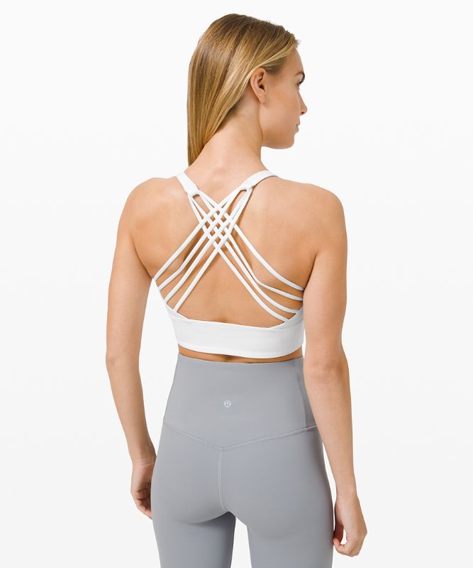 Sports Bras Lululemon Free to Be High-Neck Long-Line Bra - Wild Light Support, A/B Cups Online Only Mujer Blancos | 21057-UITZ