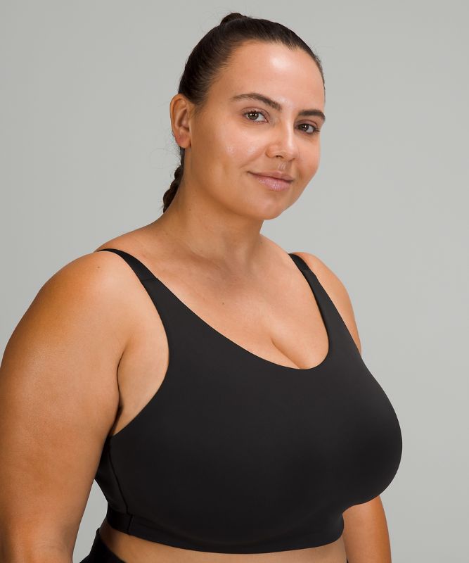 Sports Bras Lululemon In Alignment Bra D-G Mujer Negros | 76958-CTDA