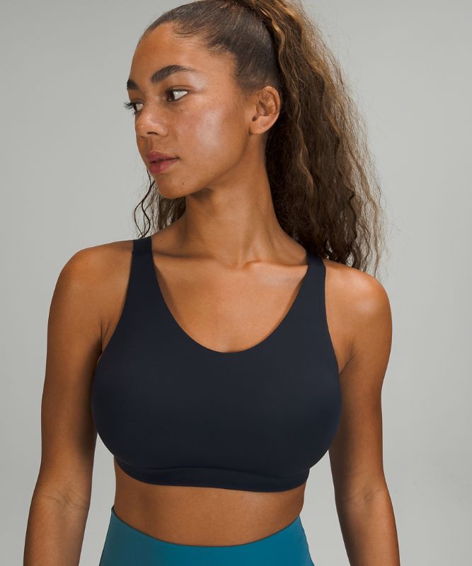 Sports Bras Lululemon In Alignment Bra D-G Mujer Azul Marino | 28413-EJFY