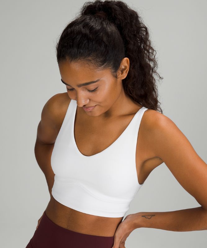 Sports Bras Lululemon In Alignment Longline Bra Light Support, B/C Cup Mujer Blancos | 25476-IMOJ