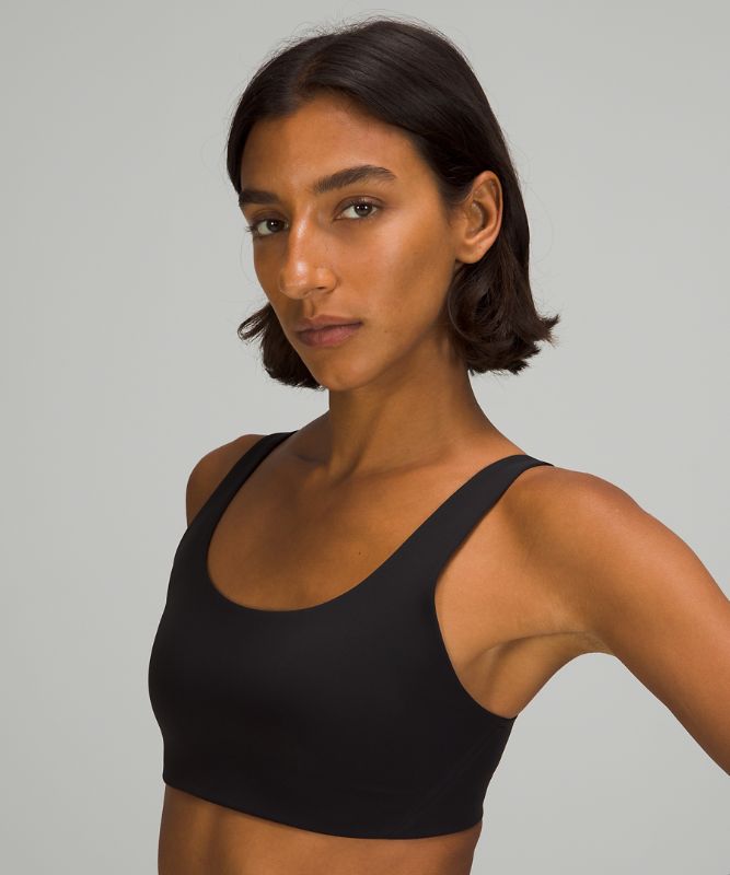 Sports Bras Lululemon In Alignment Straight Strap Bra Light Support, A/B Cup Mujer Negros | 39672-XSGL