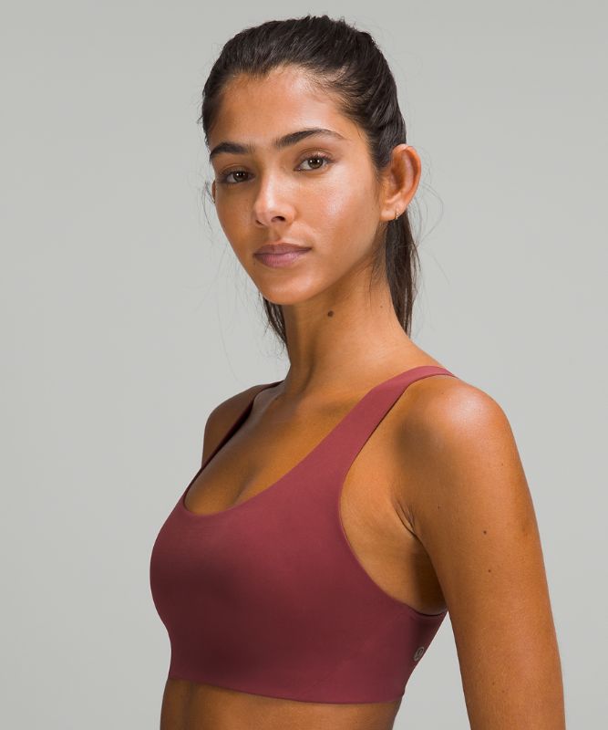 Sports Bras Lululemon In Alignment Straight-Strap Bra A/B Mujer Mulled Wine | 06418-THZP