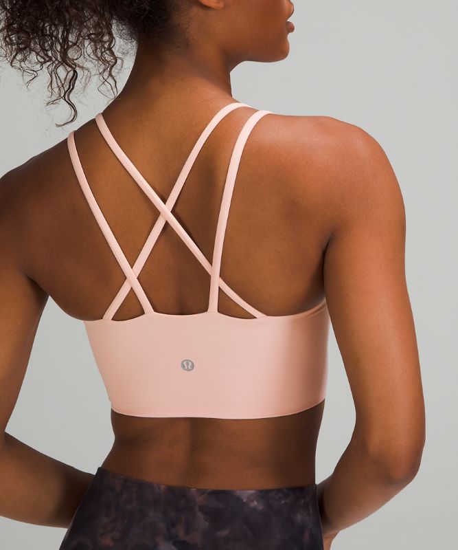 Sports Bras Lululemon Like a Cloud Long-Line Bra B/C Mujer Rosas Blancos | 47893-ASLH