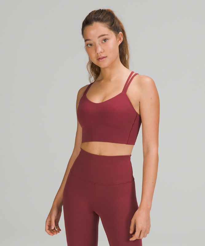 Sports Bras Lululemon Like a Cloud Long-Line Bra B/C Mujer Mulled Wine | 37928-NMFU