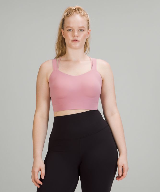 Sports Bras Lululemon Like a Cloud Longline Bra Light Support, D/DD Cup Mujer Rosas Grises Marrom | 92308-DVJX