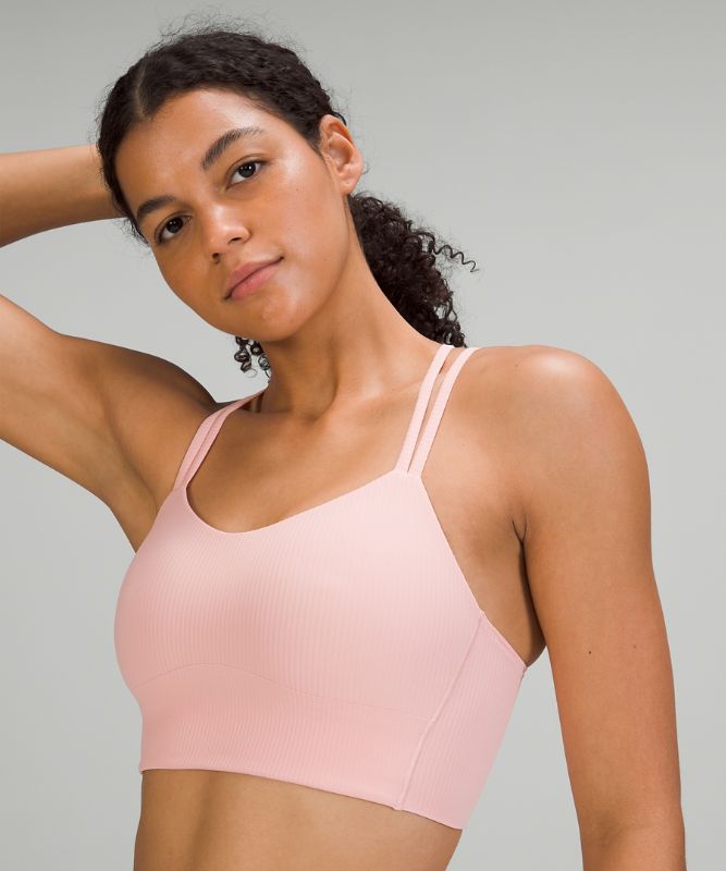 Sports Bras Lululemon Like a Cloud Ribbed Longline Bra Light Support, B/C Cup Mujer Rosas | 53482-PGFT