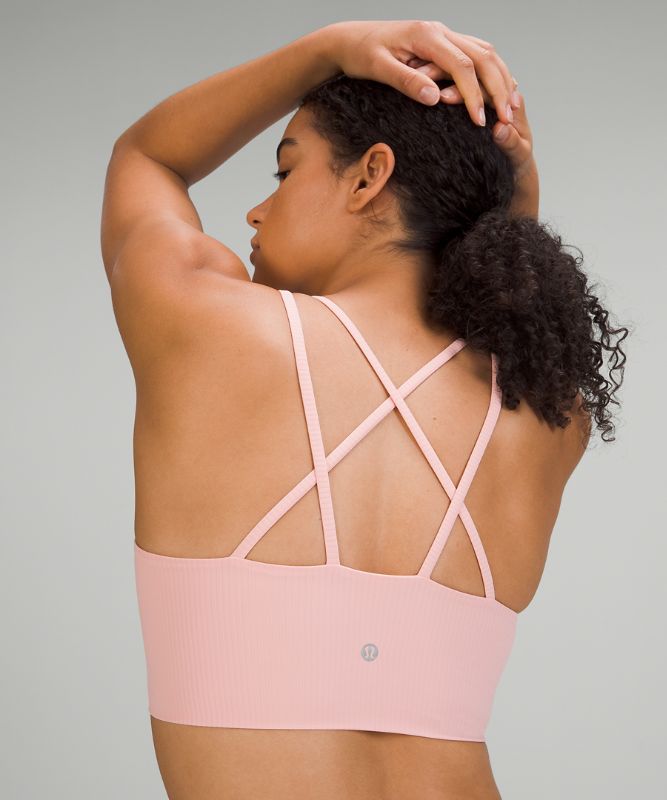 Sports Bras Lululemon Like a Cloud Ribbed Longline Bra Light Support, B/C Cup Mujer Rosas | 53482-PGFT