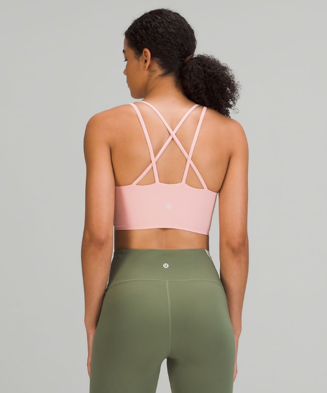 Sports Bras Lululemon Like a Cloud Ribbed Longline Bra Light Support, B/C Cup Mujer Rosas | 53482-PGFT