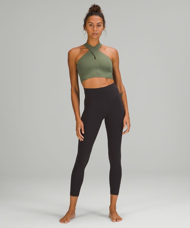 Sports Bras Lululemon Nulu Wrap-Front Long-Line Bra Light Support, A/B Cups Mujer Verdes | 37598-RYOW