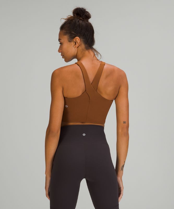 Sports Bras Lululemon Nulu™ Wrap-Front Long Line Bra Mujer Cobra Marrom | 21530-KHBY