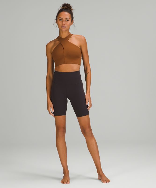 Sports Bras Lululemon Nulu™ Wrap-Front Long Line Bra Mujer Cobra Marrom | 21530-KHBY