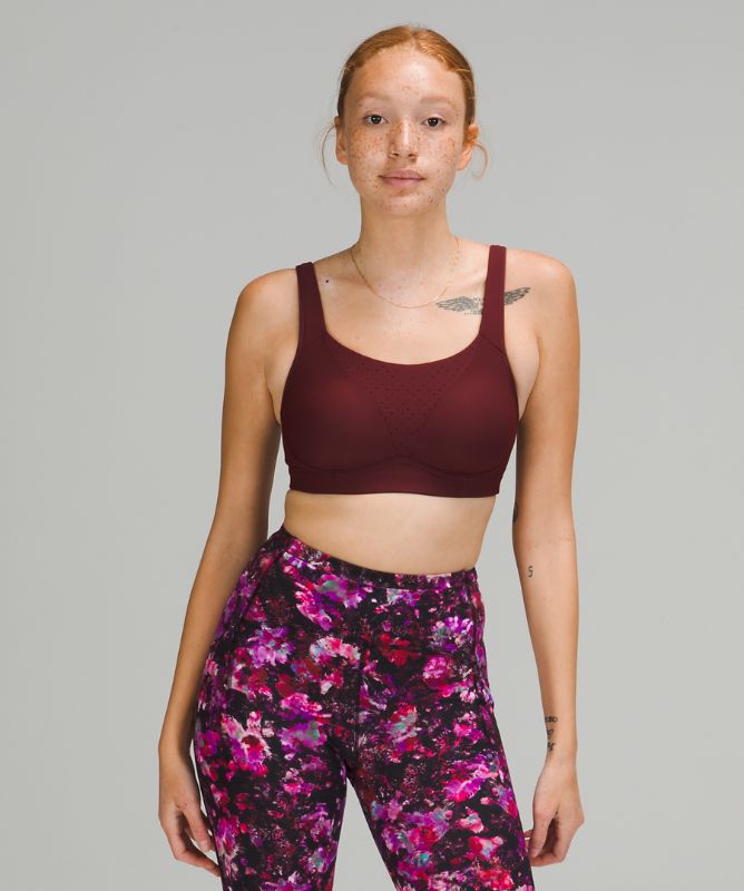 Sports Bras Lululemon Run Times Bra High Support, B–E Cups Mujer Rojos Vino | 72381-KLGO