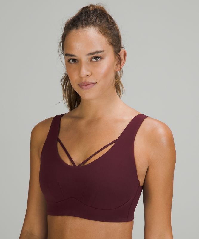 Sports Bras Lululemon Strappy Nulu Yoga Bra Light Support, C/D Cup Mujer Cassis | 89614-HGMJ