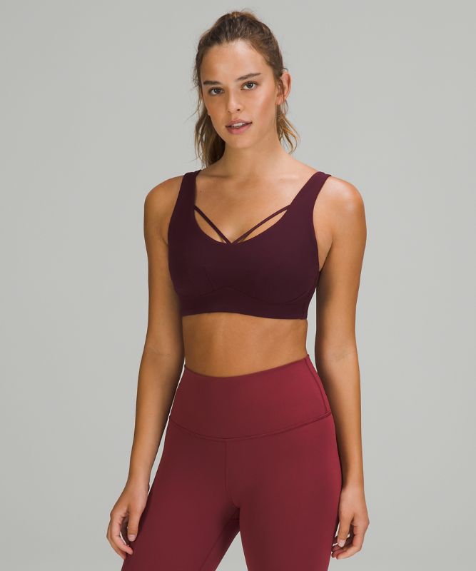 Sports Bras Lululemon Strappy Nulu Yoga Bra Light Support, C/D Cup Mujer Cassis | 89614-HGMJ