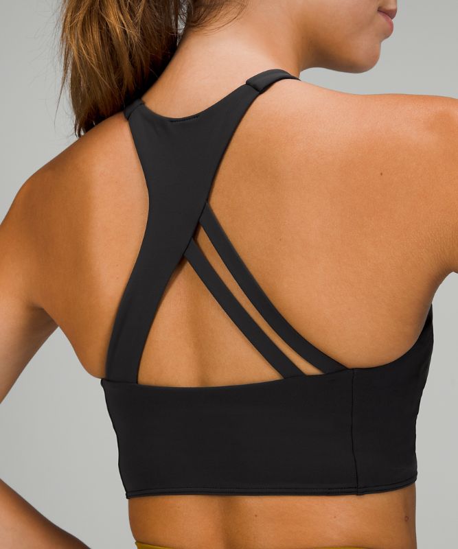 Sports Bras Lululemon Strong Lines Bra Medium Support, B/C Cup Mujer Negros | 08156-XNWF