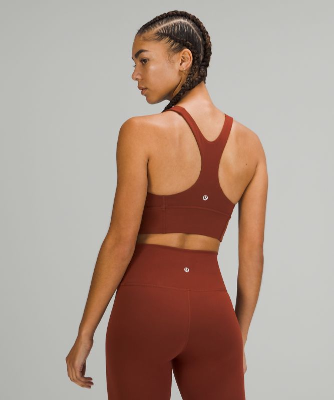 Sports Bras Lululemon Wunder Train Long-Line Bra Mujer Marrom | 96345-JCNT