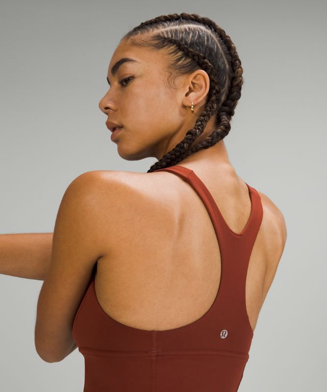 Sports Bras Lululemon Wunder Train Long-Line Bra Mujer Marrom | 96345-JCNT