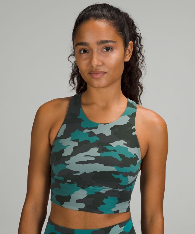 Sports Bras Lululemon Wunder Train Long-Line Bra Mujer Camuflados Turquesa Multicolor | 95206-CFWL