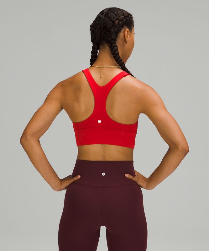 Sports Bras Lululemon Wunder Train Long-Line Bra Mujer Rojos Oscuro | 72561-JHUB