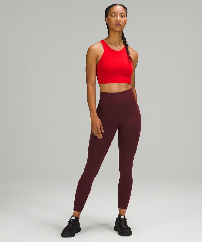 Sports Bras Lululemon Wunder Train Long-Line Bra Mujer Rojos Oscuro | 72561-JHUB