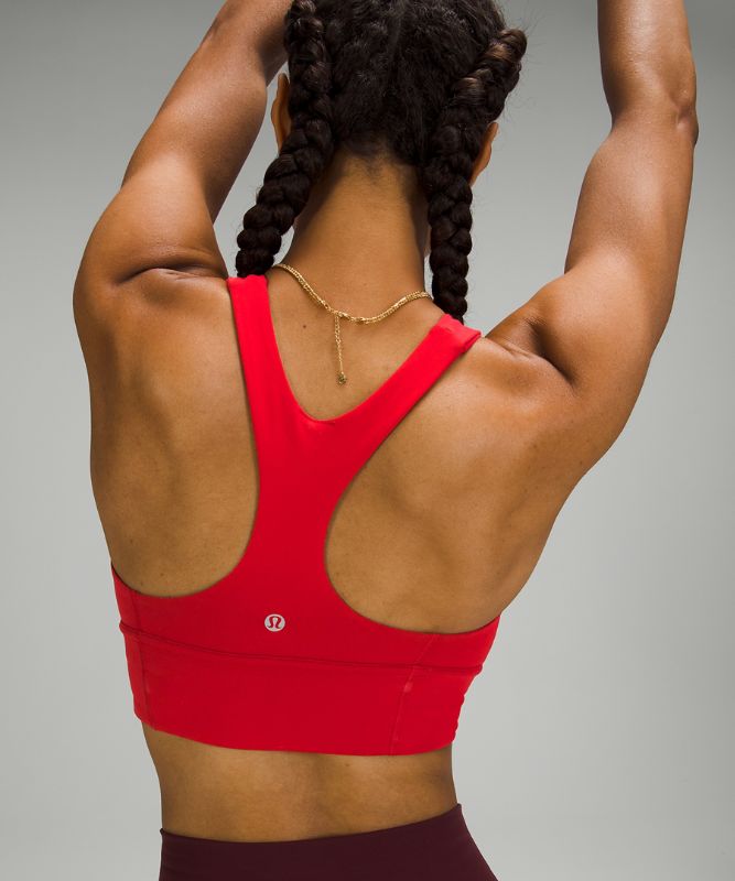 Sports Bras Lululemon Wunder Train Long-Line Bra Mujer Rojos Oscuro | 72561-JHUB