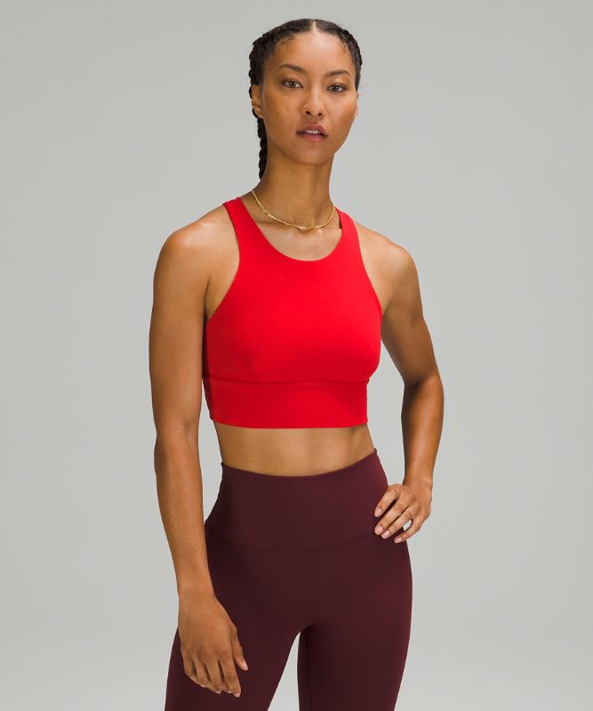 Sports Bras Lululemon Wunder Train Long-Line Bra Mujer Rojos Oscuro | 72561-JHUB