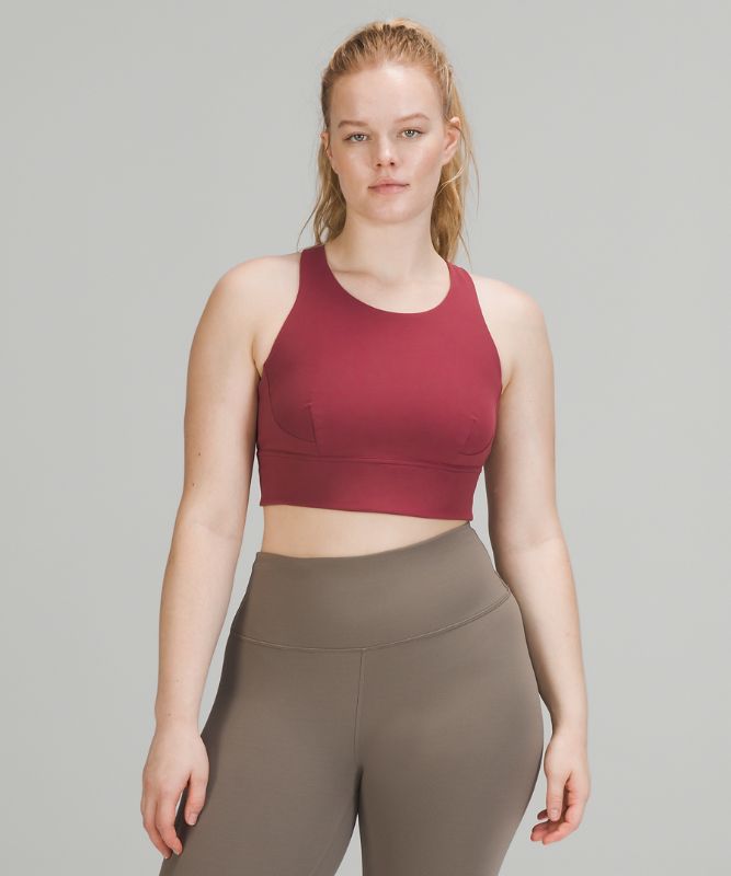 Sports Bras Lululemon Wunder Train Long-Line Bra Mujer Mulled Wine | 24316-DXUI